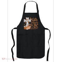 Give Thanks To The Lord Jesus Cross Pumpkin Thanksgiving Apron thumb 0