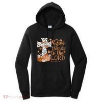 Give Thanks To The Lord Jesus Cross Pumpkin Thanksgiving Women's Hoodie thumb 0