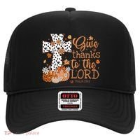 Give Thanks To The Lord Jesus Cross Pumpkin Thanksgiving Hat thumb 0