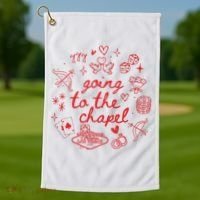 Going To The Chapel Las Vegas Theme Golf Towel thumb 1