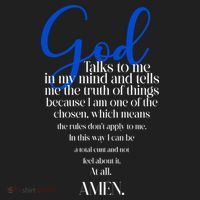 God Talks To Me Amen Funny Christian Women's Sweatshirt thumb 2