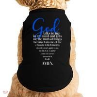 God Talks To Me Amen Funny Christian Doggie Tank thumb 0