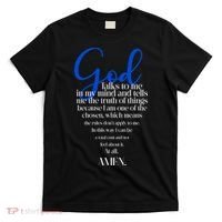 God Talks To Me Amen Funny Christian T-Shirt thumb 0