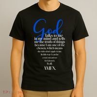 God Talks To Me Amen Funny Christian T-Shirt thumb 3