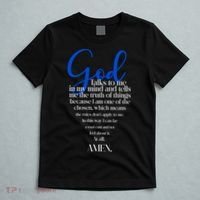 God Talks To Me Amen Funny Christian T-Shirt thumb 5