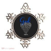 God Talks To Me Amen Funny Christian Ornament thumb 0