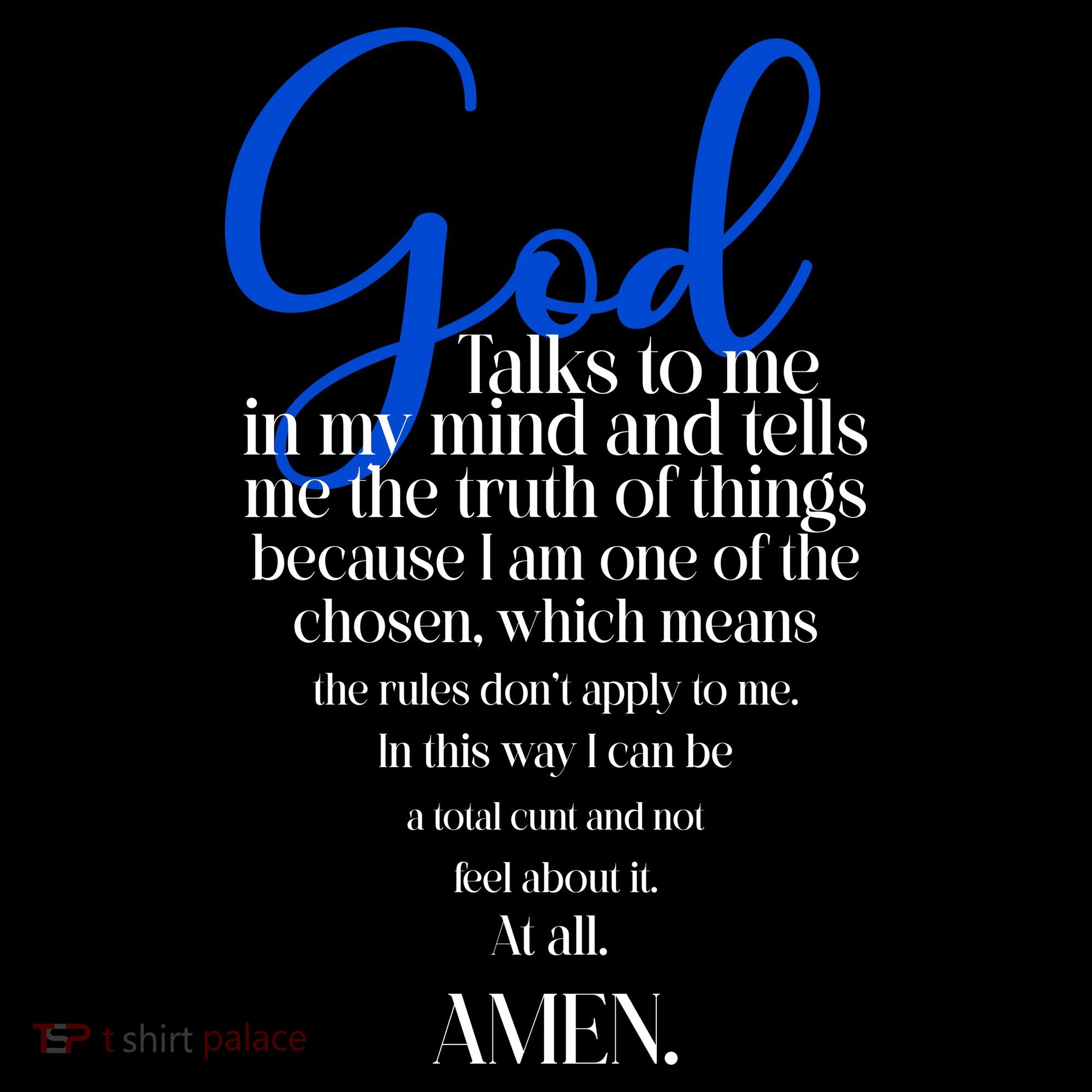 God Talks To Me Amen Funny Christian Kids Sweatshirt