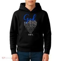 God Talks To Me Amen Funny Christian Kids Hoodie thumb 4