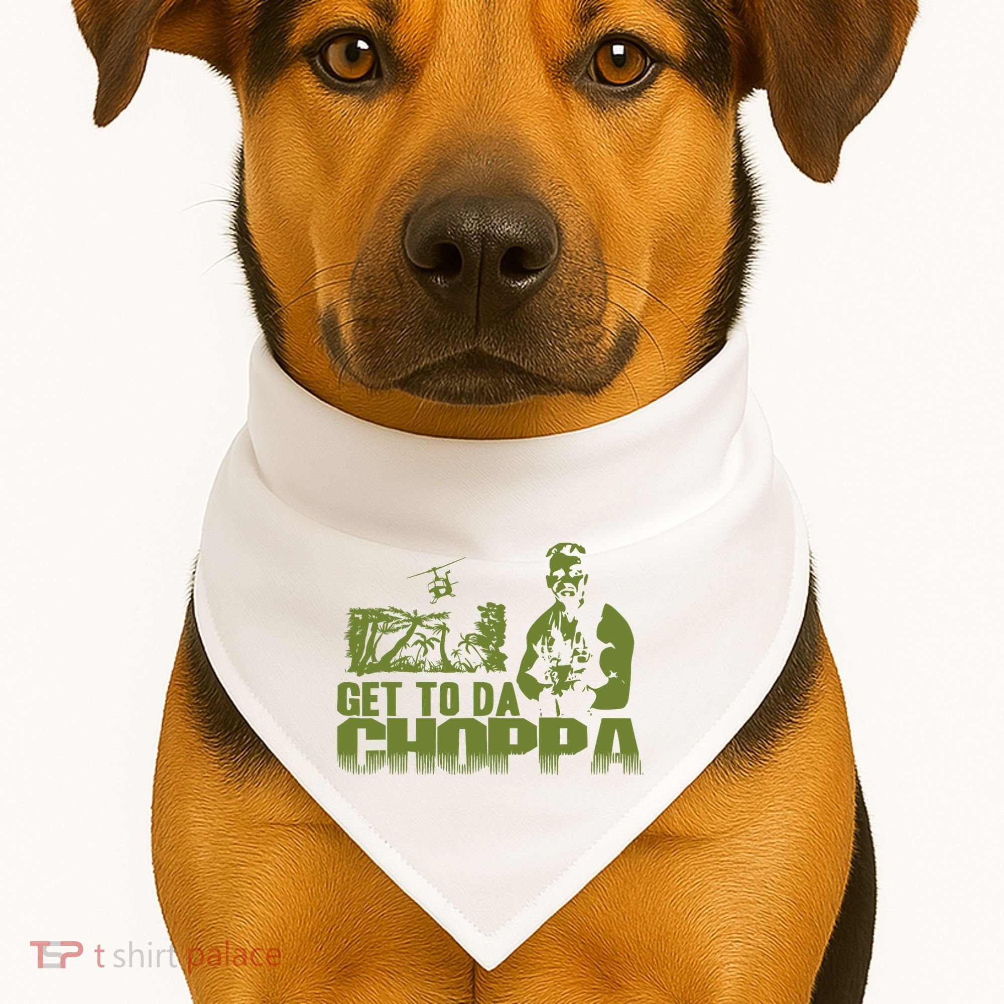 Get To The Choppa USA-Made Doggie Bandana