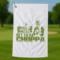 Get To The Choppa Golf Towel thumb 1