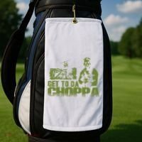 Get To The Choppa Golf Towel thumb 2