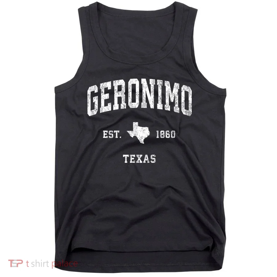 Geronimo Texas Tx Vintage Athletic Tank Top