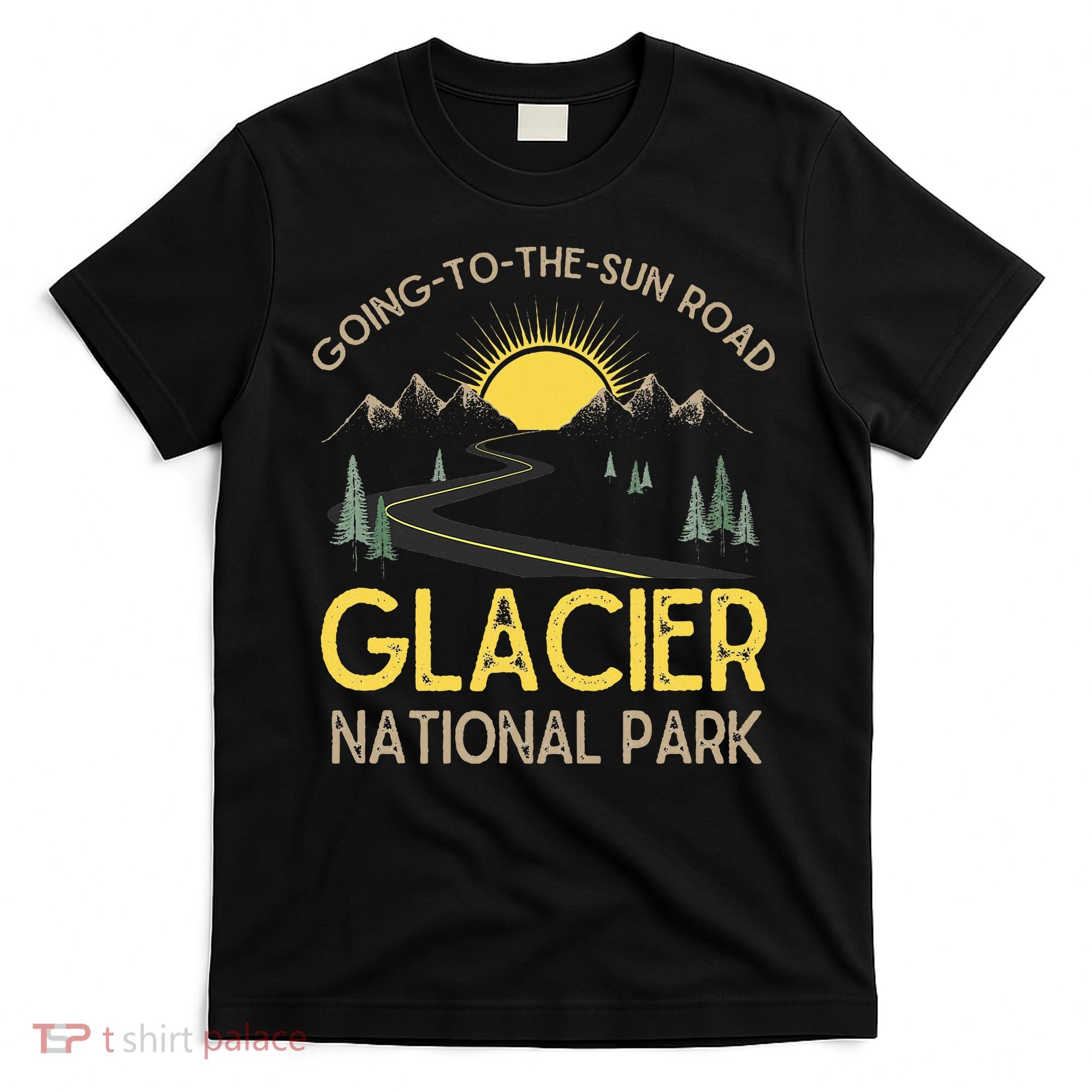 Going To The Sun Road Glacier National Park Retro Montana T-Shirt