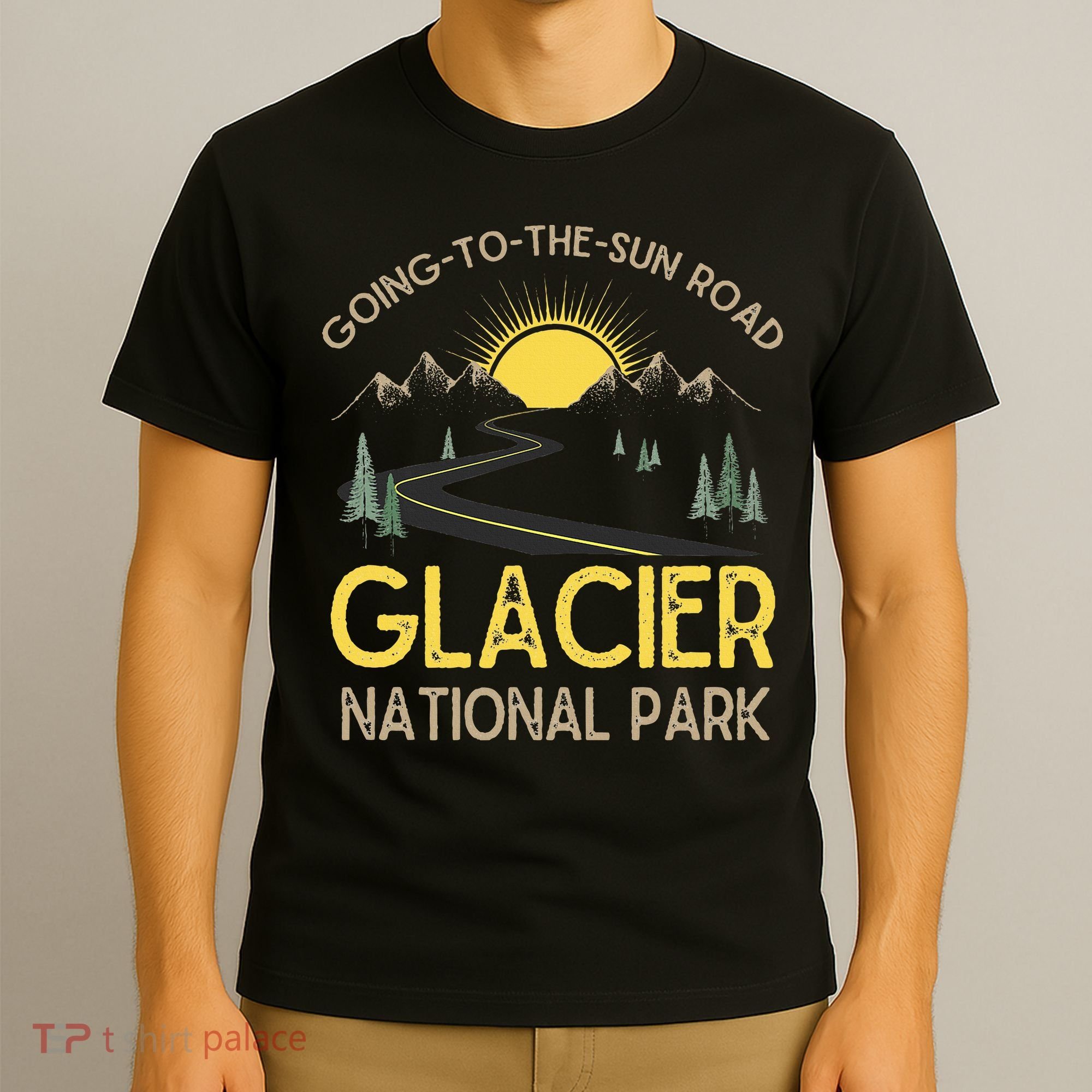 Going To The Sun Road Glacier National Park Retro Montana T-Shirt