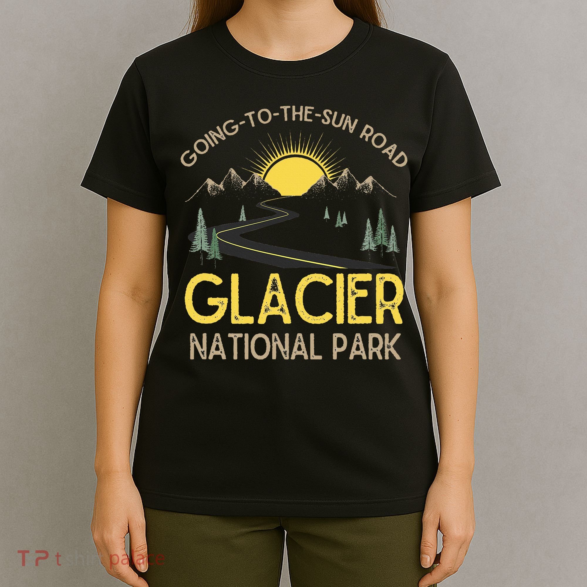 Going To The Sun Road Glacier National Park Retro Montana T-Shirt