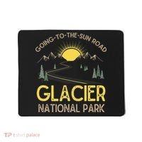 Going To The Sun Road Glacier National Park Retro Montana Mousepad thumb 0