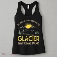 Going To The Sun Road Glacier National Park Retro Montana Women's Tank Top thumb 3