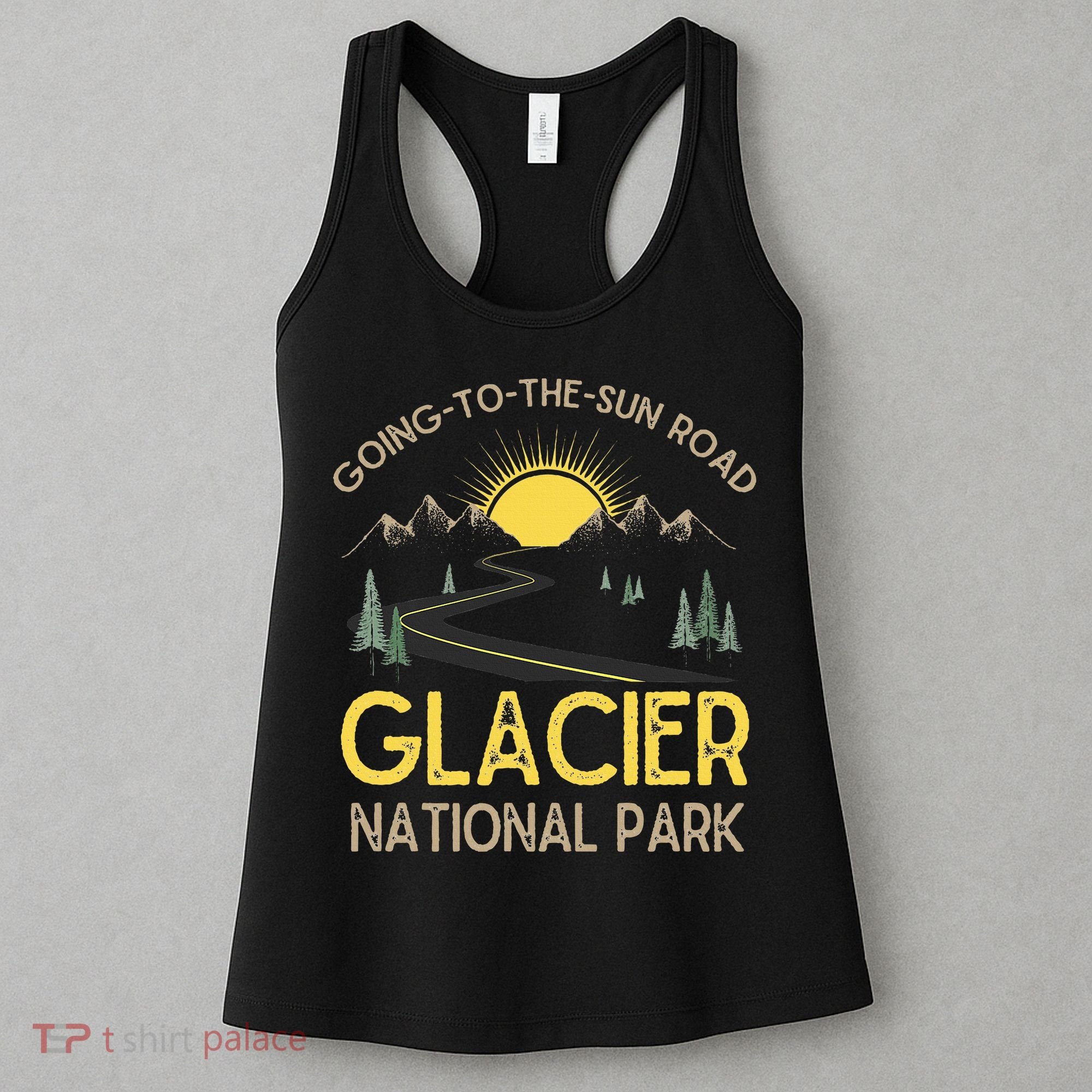 Going To The Sun Road Glacier National Park Retro Montana Women's Tank Top