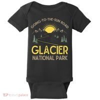 Going To The Sun Road Glacier National Park Retro Montana Baby Bodysuit thumb 0