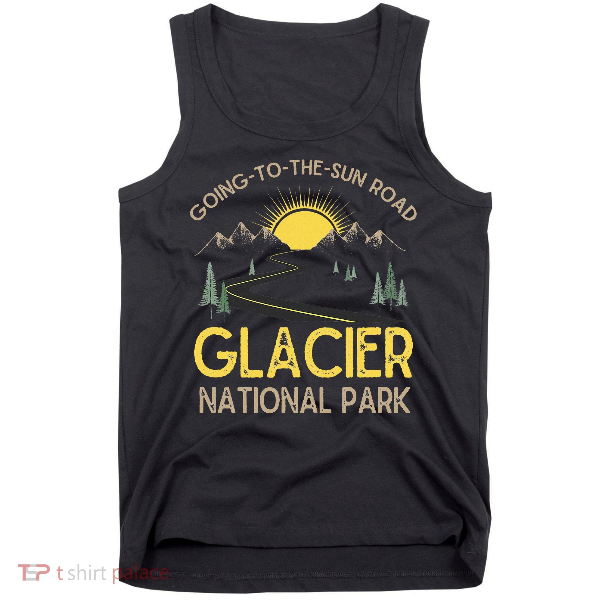 Going To The Sun Road Glacier National Park Retro Montana Tank Top
