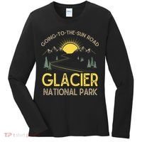 Going To The Sun Road Glacier National Park Retro Montana Women's Long Sleeve Shirt thumb 0