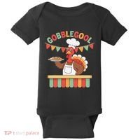 Gobblegool Turkey Thanksgiving Gift Baby Bodysuit thumb 0