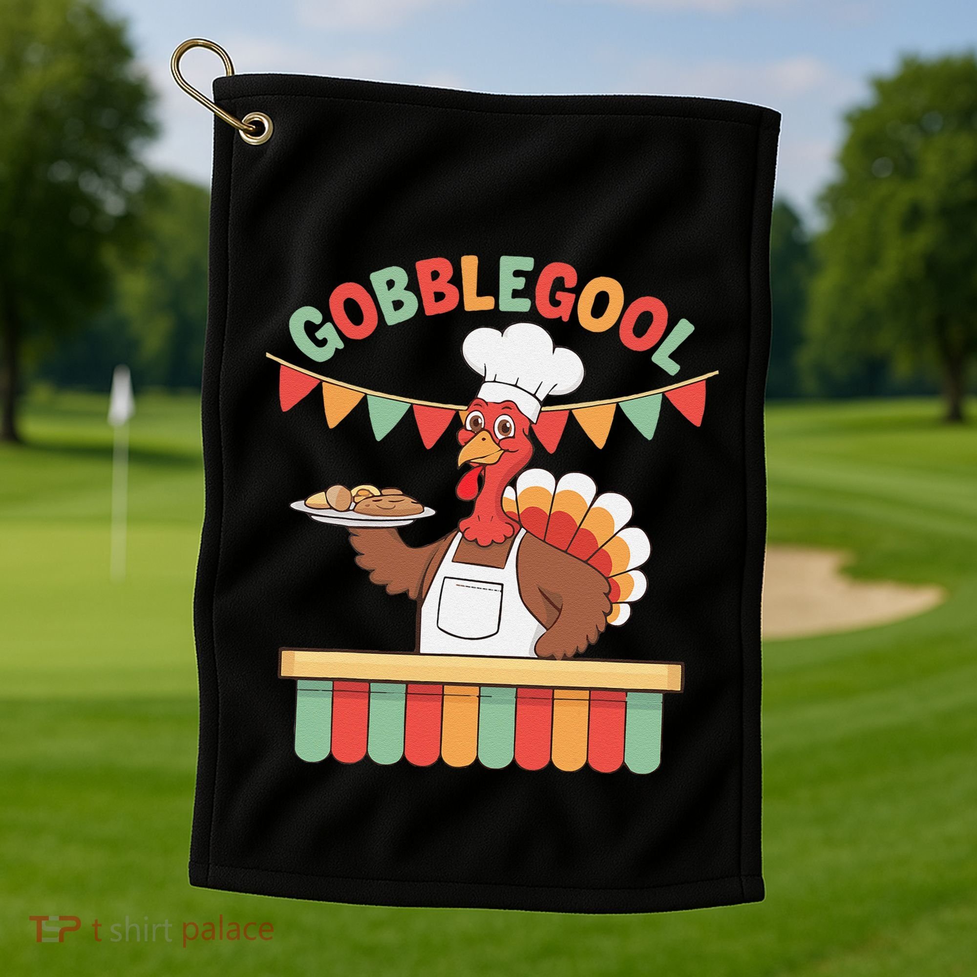 Gobblegool Turkey Thanksgiving Gift Golf Towel