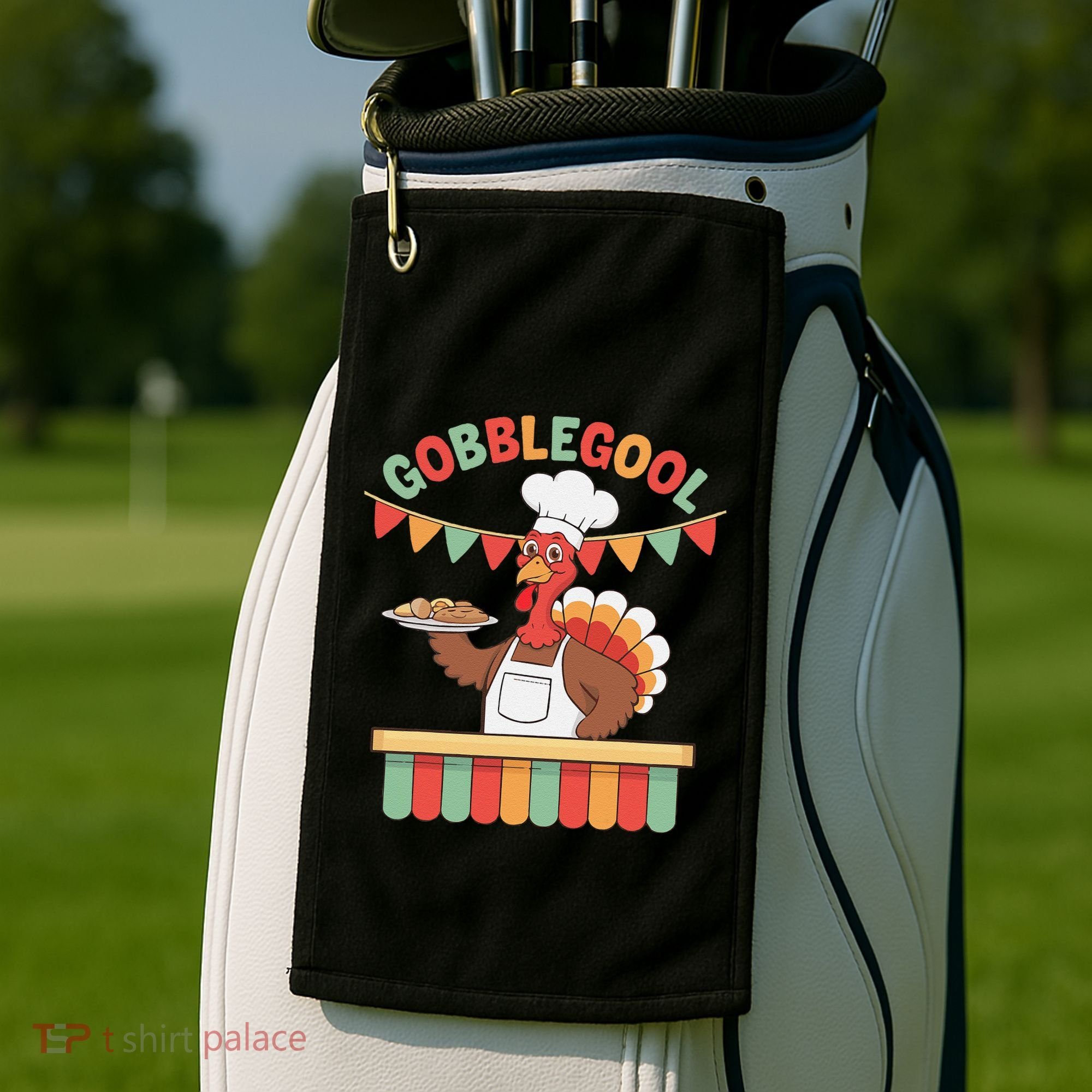 Gobblegool Turkey Thanksgiving Gift Golf Towel