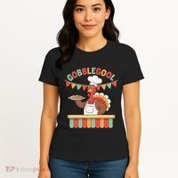 Gobblegool Turkey Thanksgiving Gift Women's T-Shirt thumb 4
