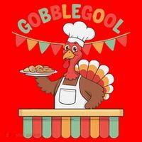 Gobblegool Turkey Thanksgiving Gift Santa Hat thumb 1