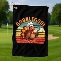 Gobblegool Turkey Thanksgiving Golf Towel thumb 1