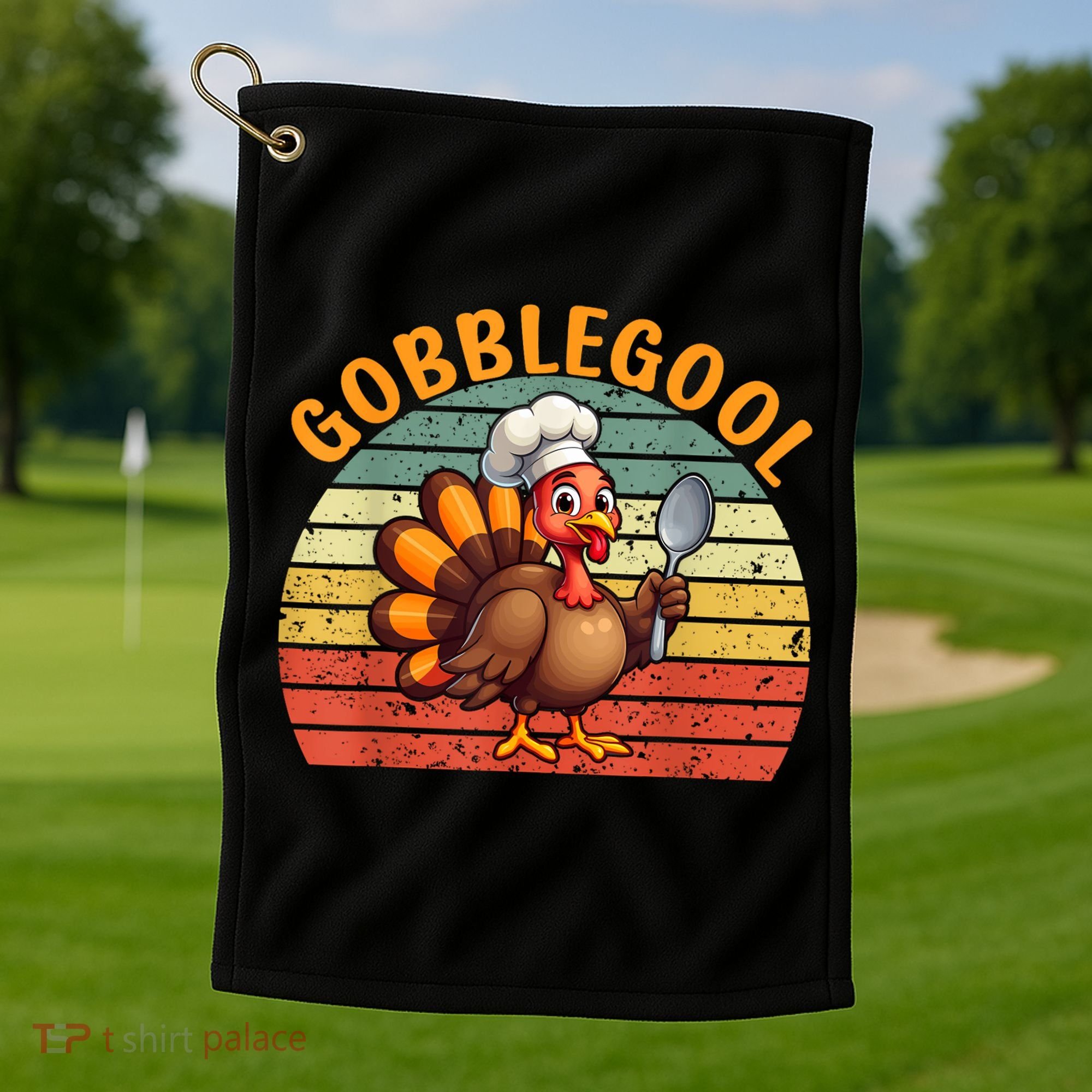 Gobblegool Turkey Thanksgiving Golf Towel