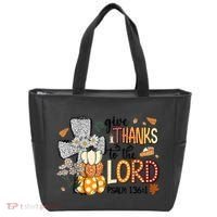 Give Thanks To The Lord Christian Fall Tote Bag thumb 0