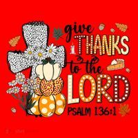 Give Thanks To The Lord Christian Fall Santa Hat thumb 1