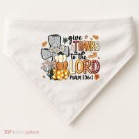 Give Thanks To The Lord Christian Fall USA-Made Doggie Bandana thumb 0