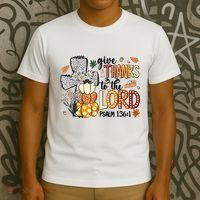 Give Thanks To The Lord Christian Fall T-Shirt thumb 3