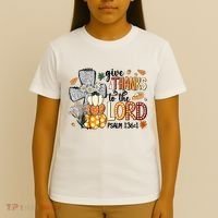 Give Thanks To The Lord Christian Fall T-Shirt thumb 4