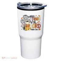 Give Thanks To The Lord Christian Fall Tumbler thumb 0