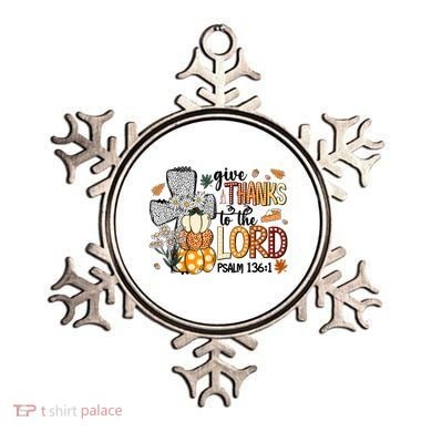 Give Thanks To The Lord Christian Fall Ornament