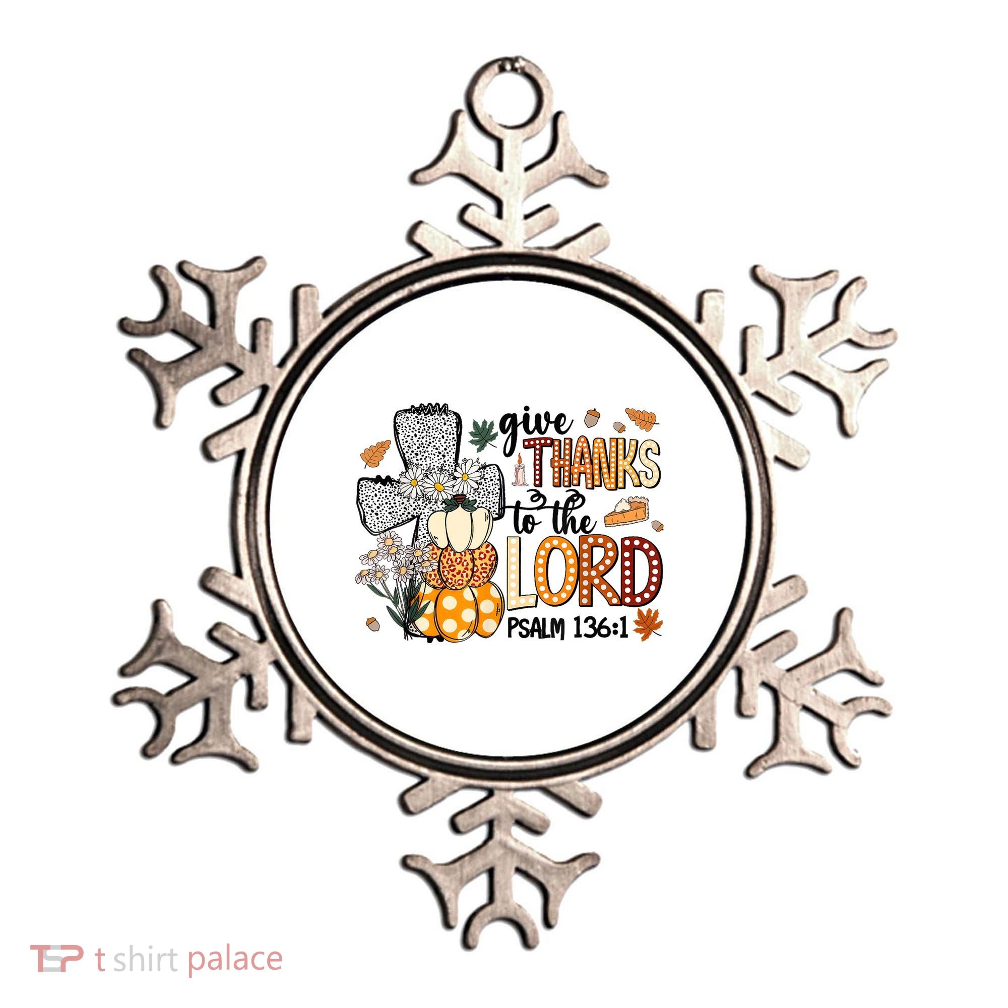 Give Thanks To The Lord Christian Fall Ornament