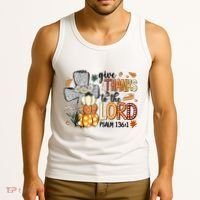 Give Thanks To The Lord Christian Fall Tank Top thumb 3