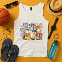 Give Thanks To The Lord Christian Fall Tank Top thumb 4