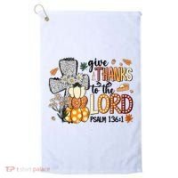 Give Thanks To The Lord Christian Fall Golf Towel thumb 0