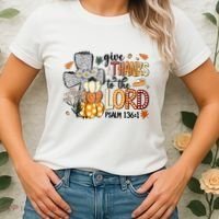 Give Thanks To The Lord Christian Fall Women's T-Shirt thumb 2