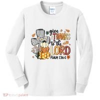 Give Thanks To The Lord Christian Fall Kids Long Sleeve Shirt thumb 0