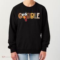 Gobble Thanksgiving Turkey Face Funny Cute Gift Women's Sweatshirt thumb 0