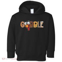 Gobble Thanksgiving Turkey Face Funny Cute Gift Toddler Hoodie thumb 0