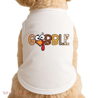 Gobble Thanksgiving Turkey Face Funny Cute Gift Doggie Tank