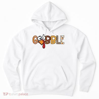Gobble Thanksgiving Turkey Face Funny Cute Gift Hoodie