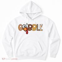 Gobble Thanksgiving Turkey Face Funny Cute Gift Hoodie thumb 0